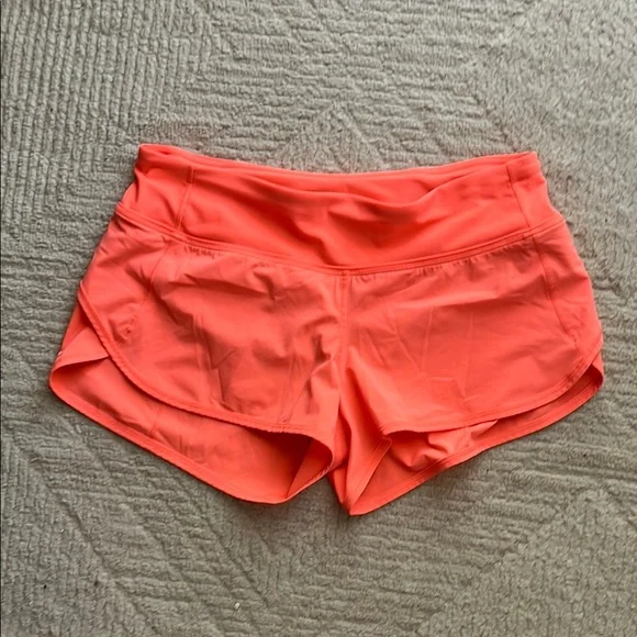 Lululemon Speed Up Coral Athletic Shorts - Picture 2 of 4